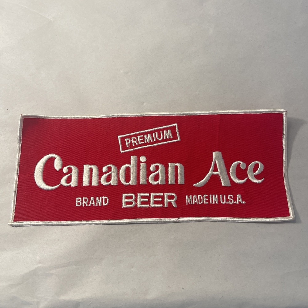 Vintage Canadian Ace Brand Premium Beer Large Patch 10" x 4" - Picture 4 of 10